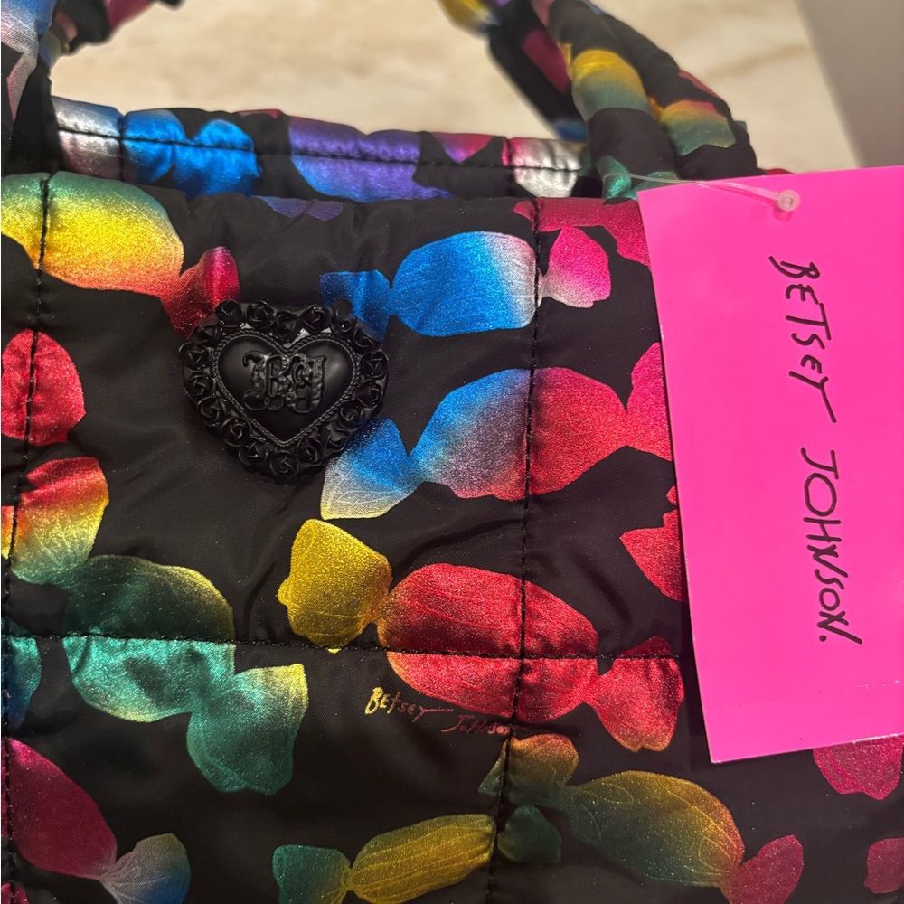 Betsey Johnson Multicolor Quilted Tote — New With Tags (NWT) - Picture 4 of 6